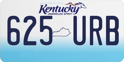 KY license plate 625URB