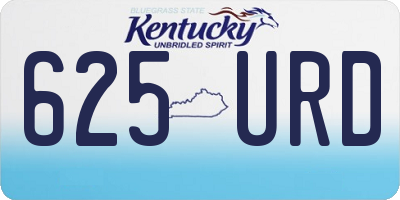KY license plate 625URD