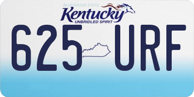 KY license plate 625URF
