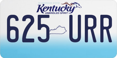 KY license plate 625URR