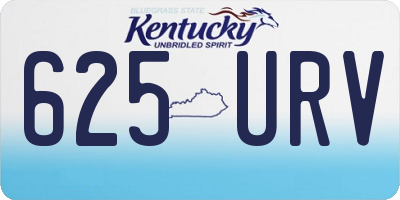 KY license plate 625URV
