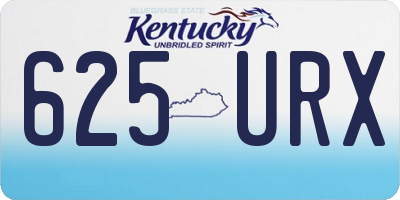 KY license plate 625URX