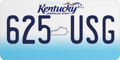 KY license plate 625USG