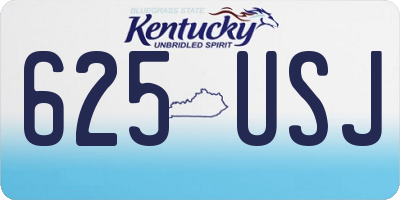 KY license plate 625USJ