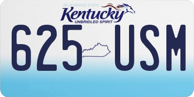 KY license plate 625USM