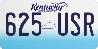 KY license plate 625USR