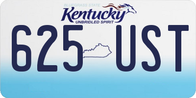 KY license plate 625UST