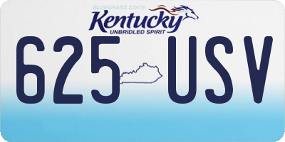 KY license plate 625USV