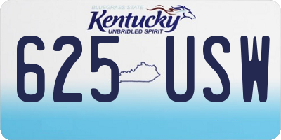 KY license plate 625USW