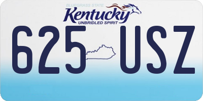 KY license plate 625USZ