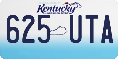 KY license plate 625UTA