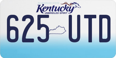 KY license plate 625UTD