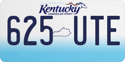 KY license plate 625UTE