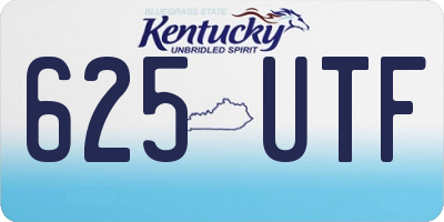 KY license plate 625UTF