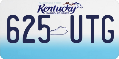 KY license plate 625UTG