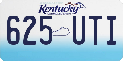 KY license plate 625UTI
