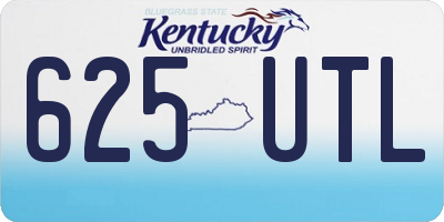 KY license plate 625UTL