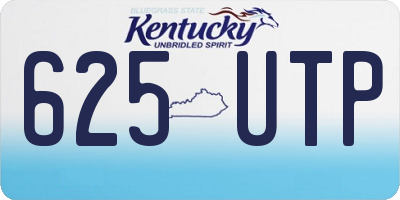 KY license plate 625UTP