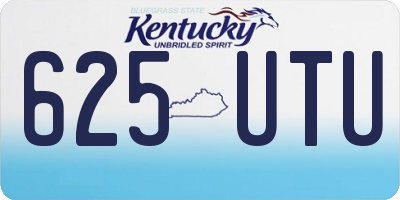 KY license plate 625UTU