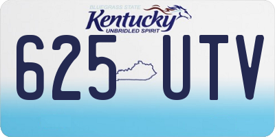 KY license plate 625UTV