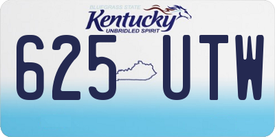 KY license plate 625UTW