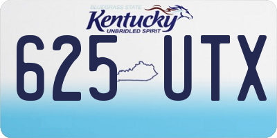 KY license plate 625UTX