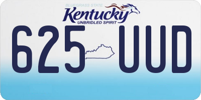 KY license plate 625UUD