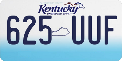 KY license plate 625UUF
