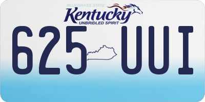 KY license plate 625UUI