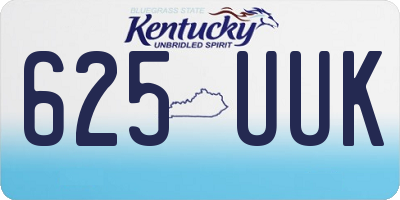 KY license plate 625UUK