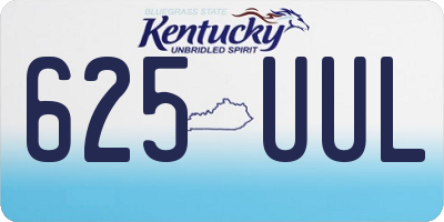 KY license plate 625UUL
