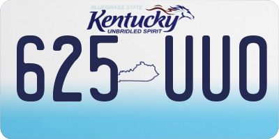 KY license plate 625UUO