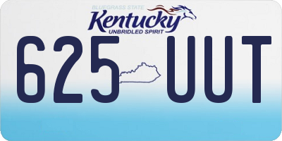 KY license plate 625UUT