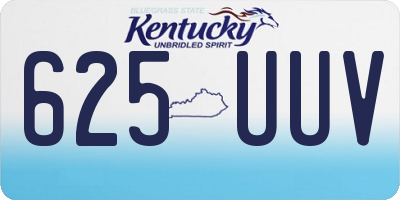 KY license plate 625UUV