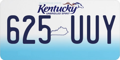 KY license plate 625UUY