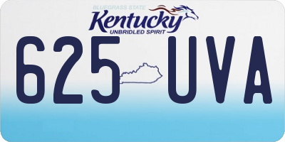 KY license plate 625UVA