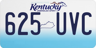 KY license plate 625UVC
