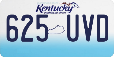 KY license plate 625UVD