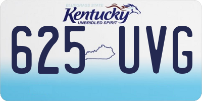 KY license plate 625UVG