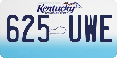 KY license plate 625UWE