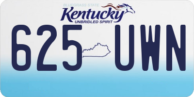 KY license plate 625UWN