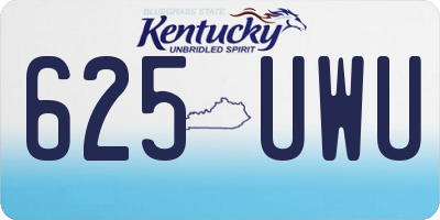 KY license plate 625UWU