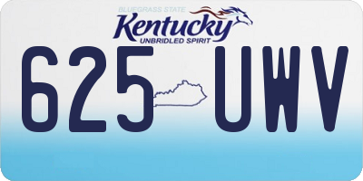 KY license plate 625UWV