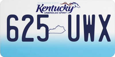 KY license plate 625UWX