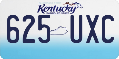 KY license plate 625UXC