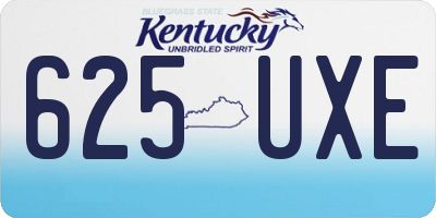 KY license plate 625UXE