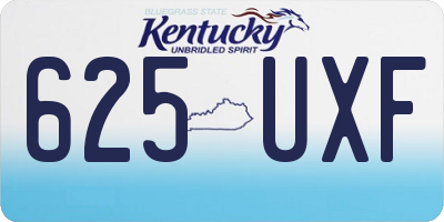 KY license plate 625UXF