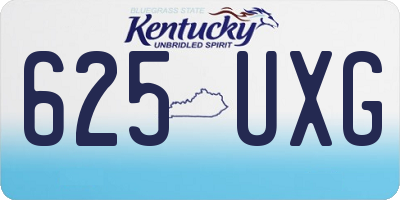 KY license plate 625UXG