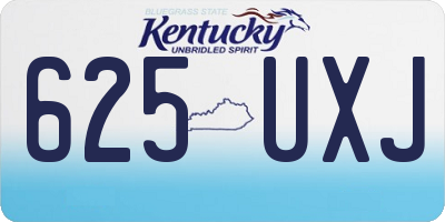 KY license plate 625UXJ