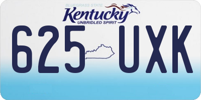 KY license plate 625UXK